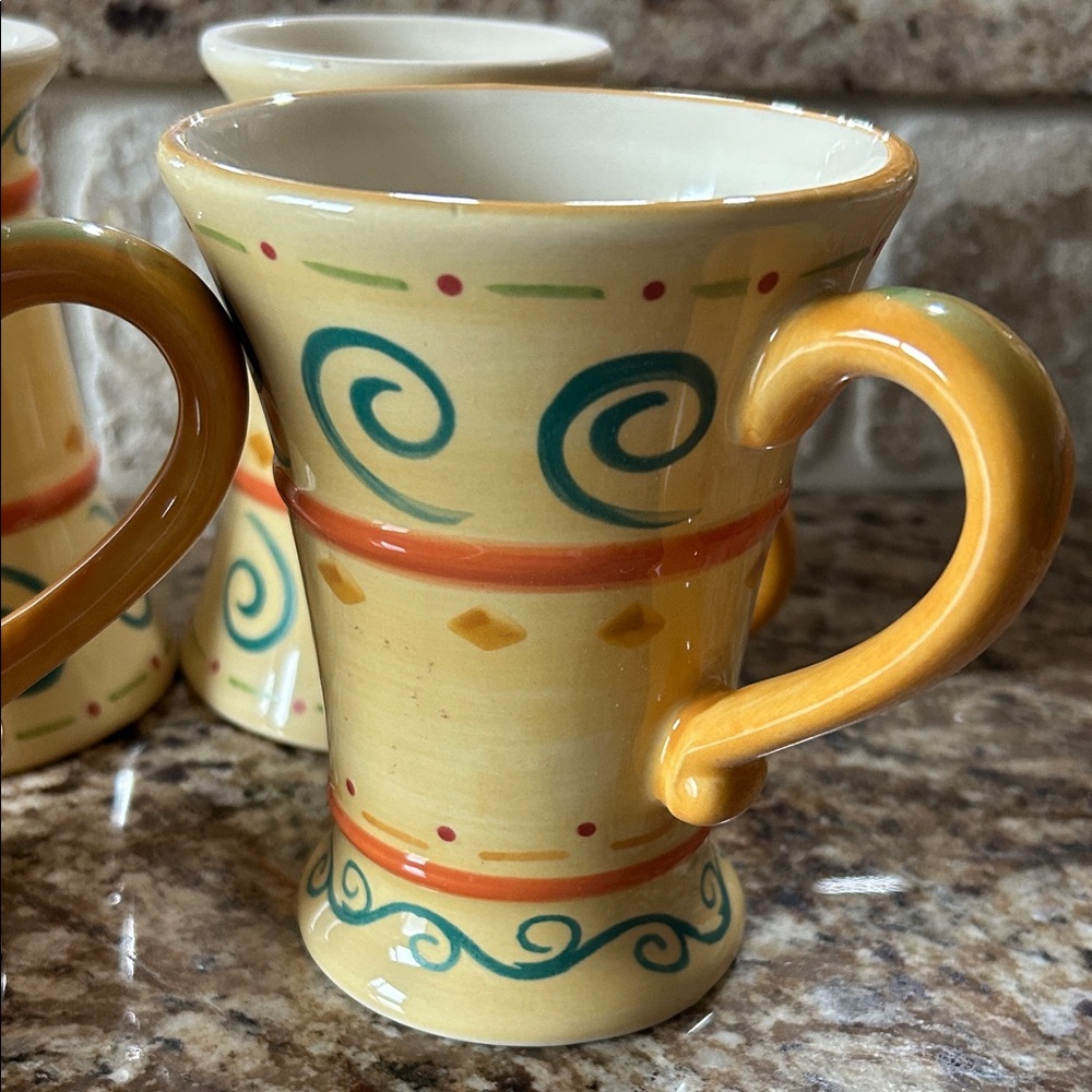 NWOT…. set of four Villa Della luna … Pfaltzgraff  coffee/team mugs.